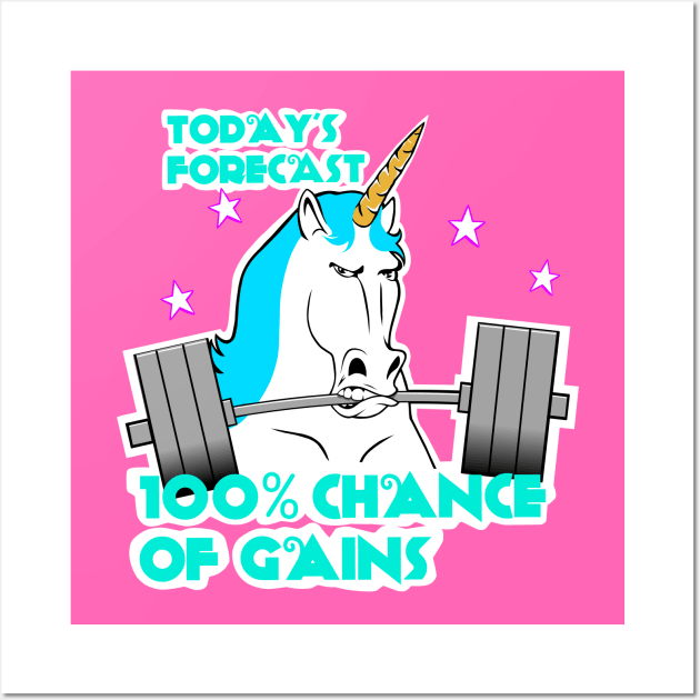 Barbell Unicorn Fitness gains Wall Art by TimAddisonArt